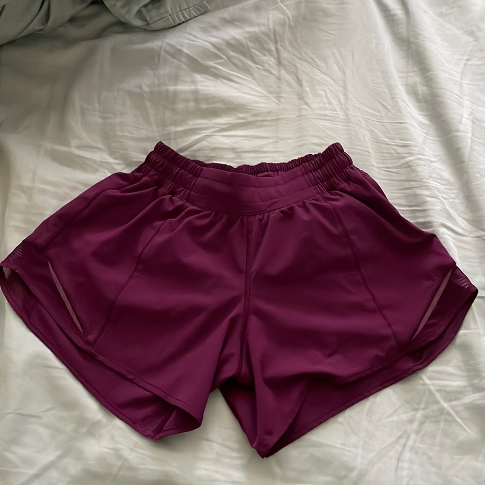 Lululemon purple hotty hot shorts. 4”